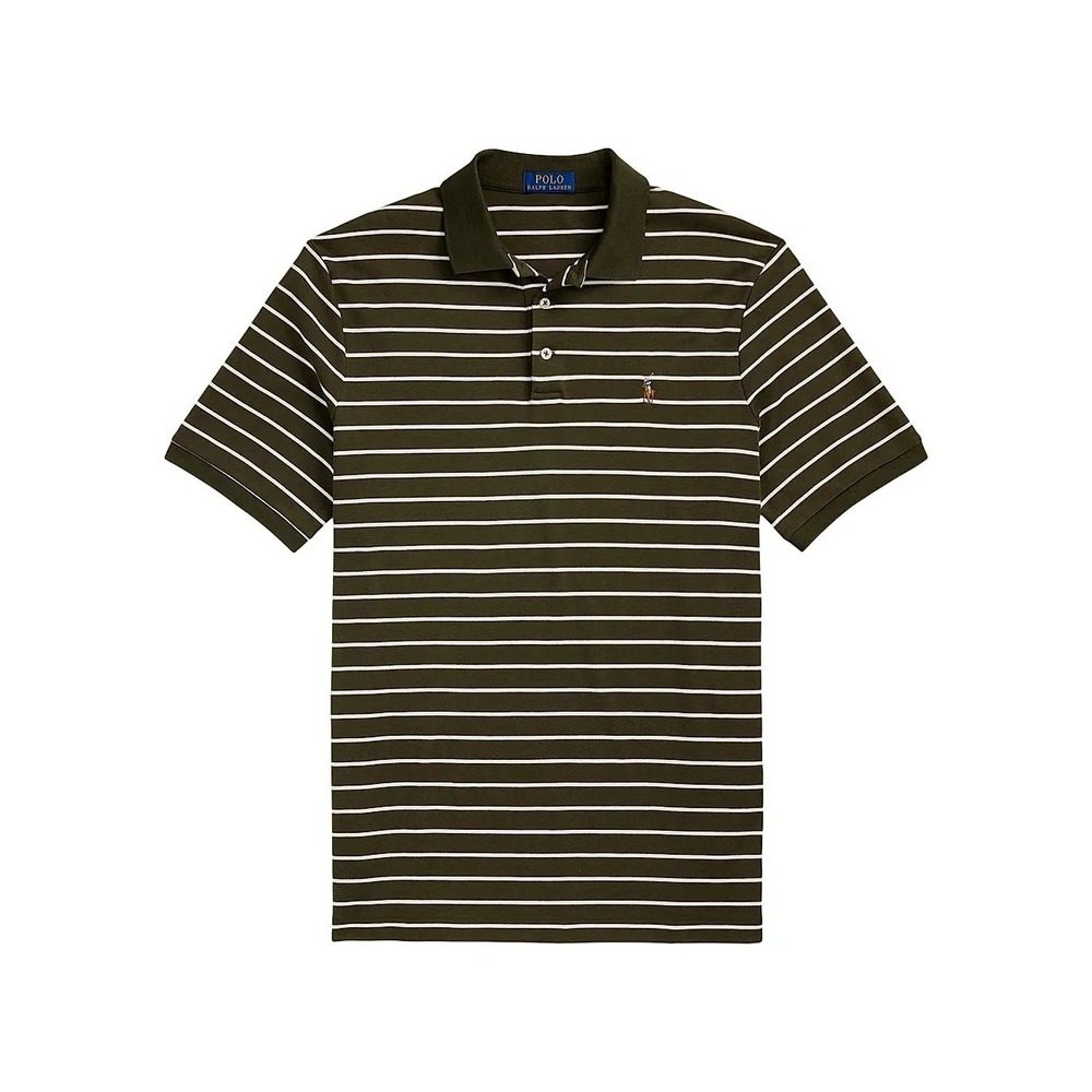 Polo Ralph‎ Lauren Mens Classic Fit Striped Polo Shirt Brown Sz XL New With Tags